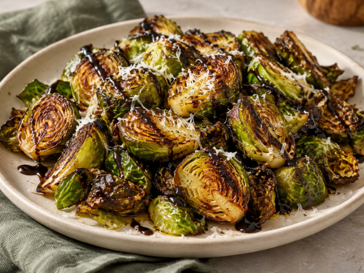 Air Fryer Balsamic Brussels Sprouts